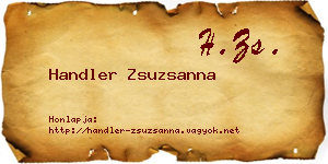 Handler Zsuzsanna névjegykártya