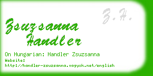 zsuzsanna handler business card